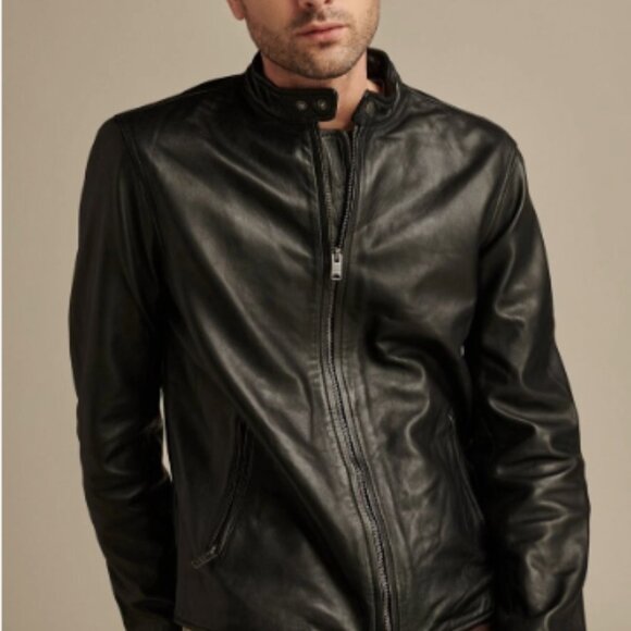 NEW Lucky Brand Clean Leather Bonneville Moto Jacket Size XXL